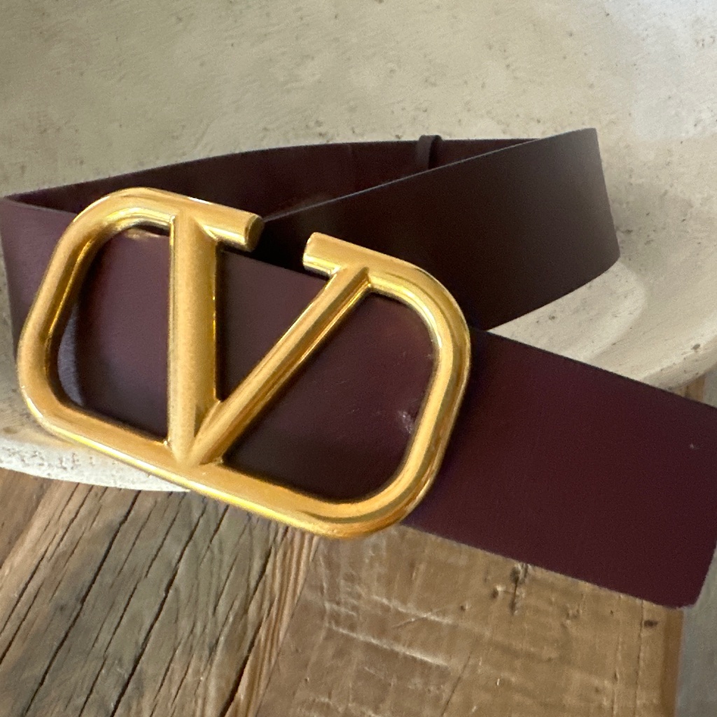 Valentino Garavani Suede Vlogo Belt - 75 / S